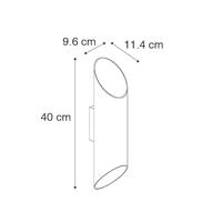 QAZQA Moderne wandlamp zwart met gouden binnenkant 9,6 cm- Organo - thumbnail