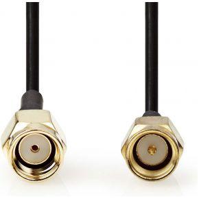 Antennekabel | SMA Male - SMA Female | 5,0 m | Zwart