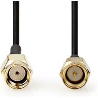 Antennekabel | SMA Male - SMA Female | 5,0 m | Zwart - thumbnail