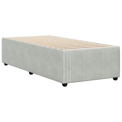 Bedframe zonder matras 90x200 cm fluweel lichtgrijs