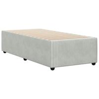 Bedframe zonder matras 90x200 cm fluweel lichtgrijs - thumbnail