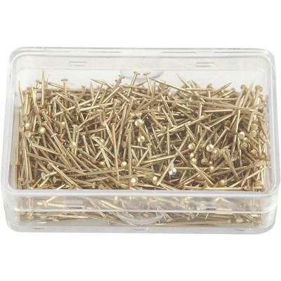 Creativ Company Kopspelden, l: 16 mm, dikte 0,65 mm, ca. 500 stuk, goud, 35 gr/ 1 doos