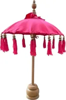 van der Leeden ornament hout bali parasol 50x75cm pink - thumbnail