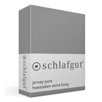 Schlafgut Schlafgut Pure Jersey Boxspring Hoeslaken S - 90x190 - 100x220 128 Grey Mid - thumbnail