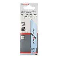Bosch Professional S522EF Reciprozaagblad 100mm Flexible for Metal VE=5 - 2608656012 - thumbnail
