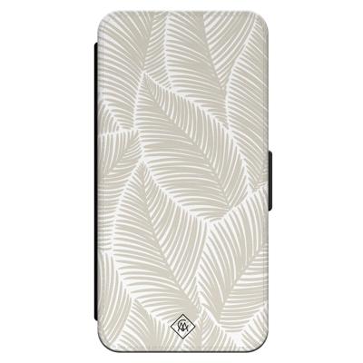 iPhone 16 Pro flipcase - Palm leaves beige iPhone 16 Pro flipcase - Palm leaves beige