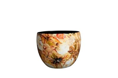 TS Collection bloempot cotton metaal 15x12cm cream