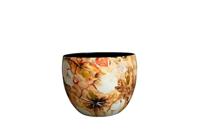 TS Collection bloempot cotton metaal 15x12cm cream - thumbnail