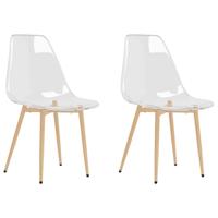 Eetkamerstoelen 2 st PET transparant - thumbnail