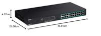 TRENDnet TPE-TG240G 24-poorts Gigabit PoE + -schakelaar, 24 x Gigabit PoE + poorten, 370 W stroombudget, ethernet-netwerkschakelaar, metaal - thumbnail