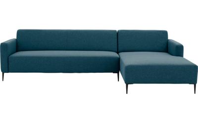 Goossens Bank Key West blauw, stof, 3-zits, modern design