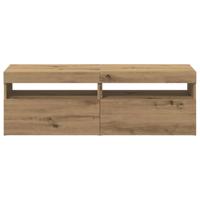 Tv-meubels met LED 2 st bewerkt hout artisanaal eiken - thumbnail