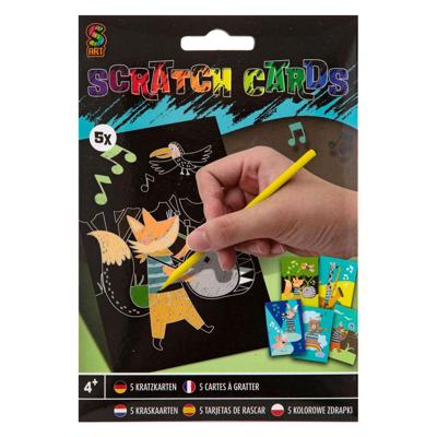 Creative Craft Group Kraskaarten met kraspen, 5st.