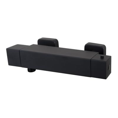 Wiesbaden Eco Rombo thermostatische douchemengkraan mat zwart Wiesbaden Eco Rombo thermostatische douchemengkraan mat zwart
