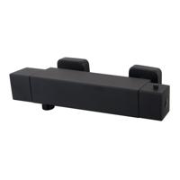 Wiesbaden Eco Rombo thermostatische douchemengkraan mat zwart - thumbnail