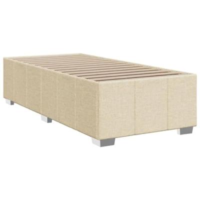 Boxspring met matras stof crèmekleurig 80x200 cm