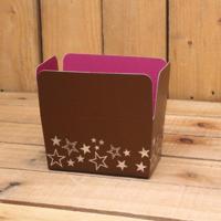 Bonbon doosjes - Chocolade doosje - Bonbondoos Bruin sterren - 24 stuks - thumbnail