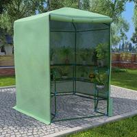 VidaXL Tuinkas met schappen 227x223 cm staal - thumbnail