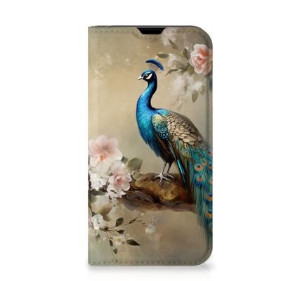 Smartphone hoesje voor iPhone 13 Mini Vintage Pauwen