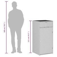 Tuinkast 55x55x111 cm poly rattan bruin - thumbnail
