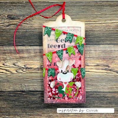 Vaessen Creative • snij- en embossingmallen label 13st.