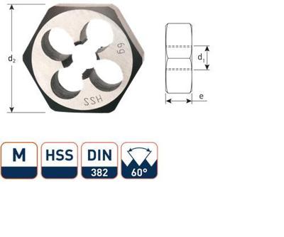 Rotec HSS Zeskante Snijmoeren DIN 382 Metrisch M27 - 3702700