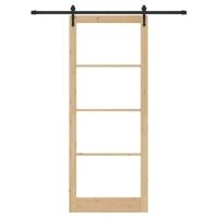 Schuifdeur Bruin 83 x 232 cm Hout en metaal - thumbnail