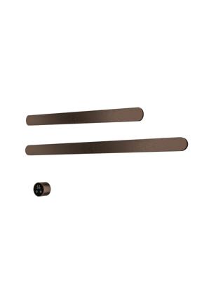 Hotbath &MORE set van 2 rails RASS80 SOFT SQUARE 80 en RASS50 SOFT SQUARE 50 cm met separate schakelaar en inbouw element Tuscan Bronze (RASS50+RASS80TB)