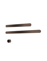 Hotbath &MORE set van 2 rails RASS80 SOFT SQUARE 80 en RASS50 SOFT SQUARE 50 cm met separate schakelaar en inbouw element Tuscan Bronze (RASS50+RASS80TB) - thumbnail