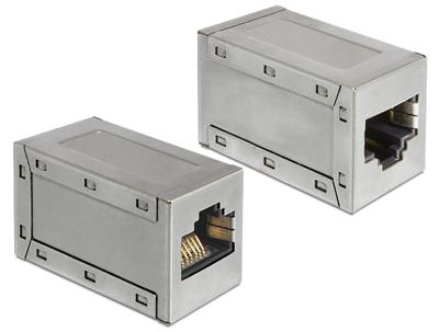 Delock RJ45 Netwerk Adapter [1x RJ45-bus - 1x RJ45-bus] Zilver