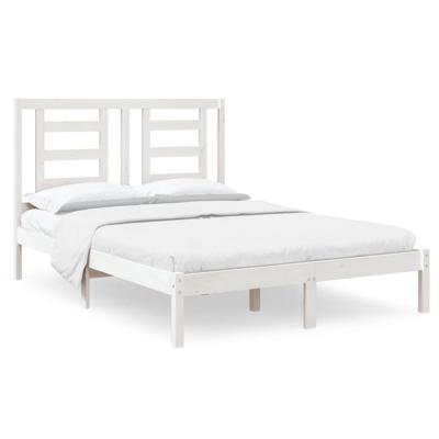 Bedframe massief hout wit 120x190 cm Bedframe massief hout wit 120x190 cm