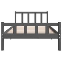 Bedframe massief hout grijs 100x200 cm - thumbnail