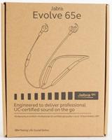 Jabra Evolve 65e In-Ear Headphones – Microsoft gecertificeerde Active Noise Cancelling Bluetooth Oordopjes met Nekband voor Draadloze Gesprekken, Muziek en Trilalarm – zwart - thumbnail