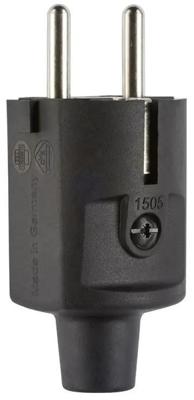 Enzo randaarde stekker | met tule | zwart - 6141200