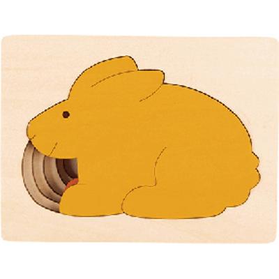 Hape vormenpuzzel Five Rabbits junior hout 5 stukjes
