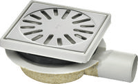 Doucheput Aquaberg ABS Vloerput ABS Opzetstuk Bezand RVS Rooster Zijuitlaat 50 mm Verstelbaar 150x150 mm PPC Reukafsluiter Reukslot 32 mm Aquaberg - thumbnail