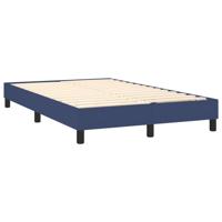 Boxspring met matras stof blauw 140x200 cm - thumbnail