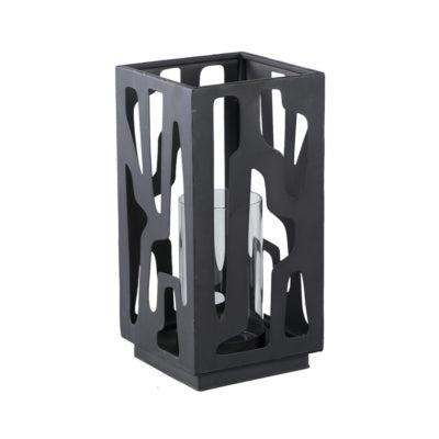 PTMD windlicht dewey zwart 32 cm | 2 stuks