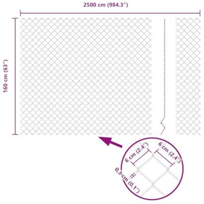 VidaXL Kettenschakelhek groen 25 x 1,6 m staal