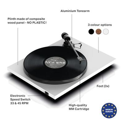 Pro-Ject E1 Platenspeler Wit