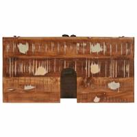 Badkamerkast met plank Massief gerecycled hout en Bewerkt hout - thumbnail