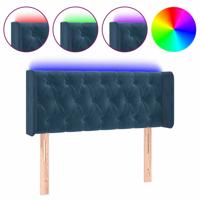Hoofdbord LED 103x16x78/88 cm fluweel donkerblauw - thumbnail
