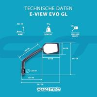CONTEC achteruitkijkspiegel "e-view evo gl" ct rear-view mirror e-vie evo gl dazz m.g-link - thumbnail