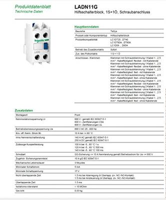 Schneider Electric LADN11G LADN11G 1 stuk(s)
