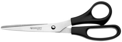 Kantoorschaar Westcott 210mm met kunststof grip linkshandig rvs Kantoorschaar Westcott 210mm met kunststof grip linkshandig rvs
