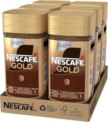 Nescafé Gold Rijk & Zacht - oploskoffie - 6 x 200 gram