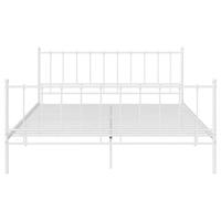 Bedframe metaal wit 140x200 cm - thumbnail