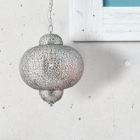 Searchlight Marokaanse stijl hanglampFretwork RVS - 9221-1SS - thumbnail