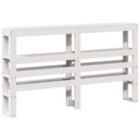 Bedframe met hoofdeinde zonder matras 140x200 cm wit - thumbnail