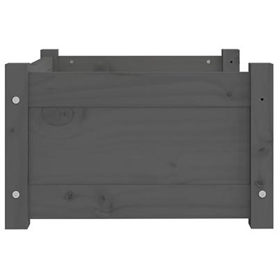 VidaXL Hondenmand 55,5x45,5x28 cm massief grenenhout grijs